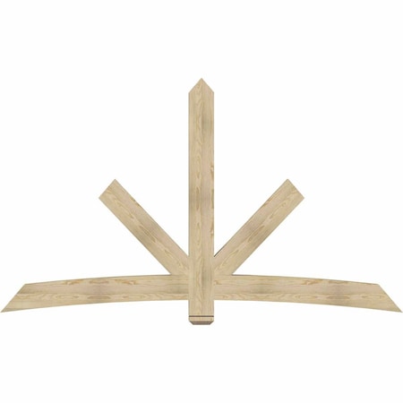 Ekena Millwork Alberta Rough Sawn Timber Gable Bracket, Douglas Fir, 96"W x 56"H x 4"D x 6"F, 14/12 Pitch GBW096X56X0406ALB00RDF